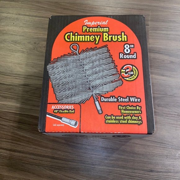 Other New Imperial Premium 23cm Round Fireplace Brush 8 Inch Chimney